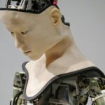 white and brown human robot illustration