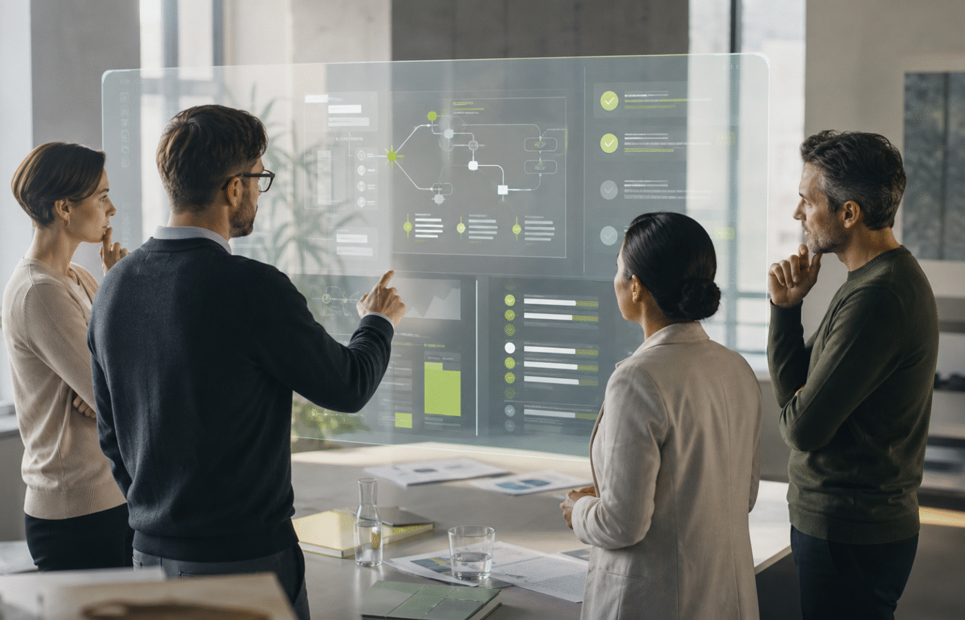 Equipe multidisciplinar analisa fluxos e critérios de transparência de um sistema de inteligência artificial